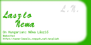 laszlo nema business card