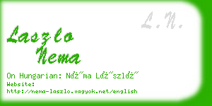 laszlo nema business card